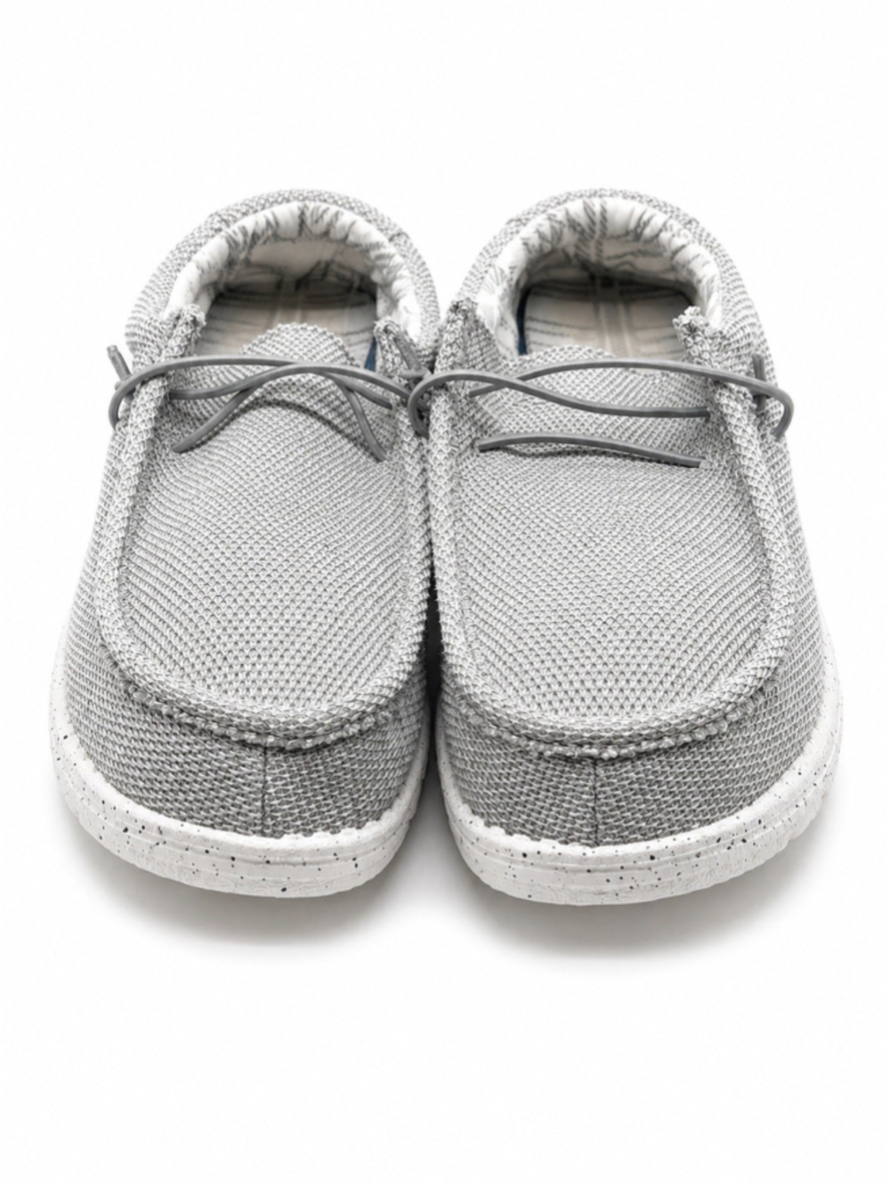 ASTIVO Men’s Casual Slip On Loafers Gray Knit Comfort Shoes Size 10 EU 43.5